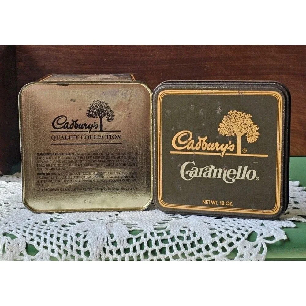 Vintage Style Cadbury Chocolate Tin Pretty Pictures On All Sides Advertising